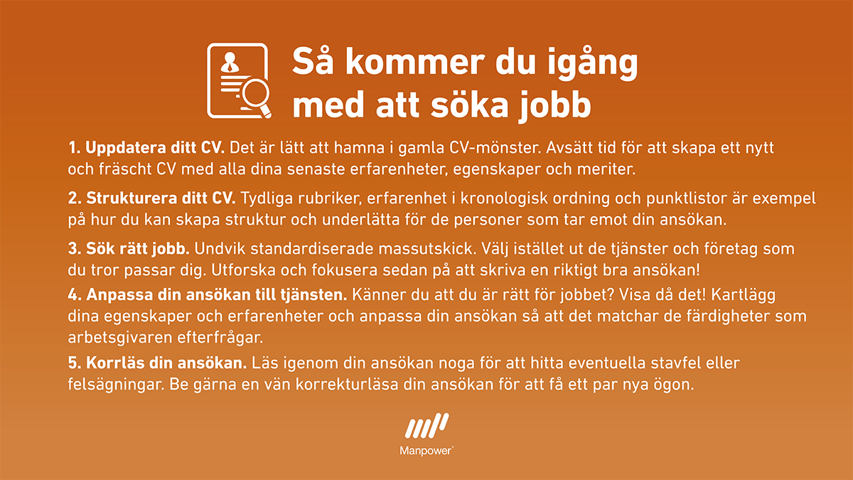 Så kommer du i gång med att söka jobb