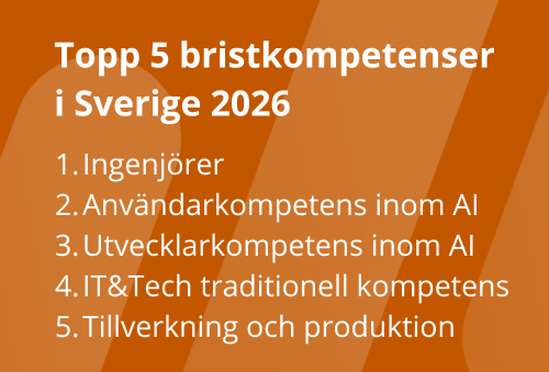 Topp 5 bristkompetenser i Sverige 2026 (lista)