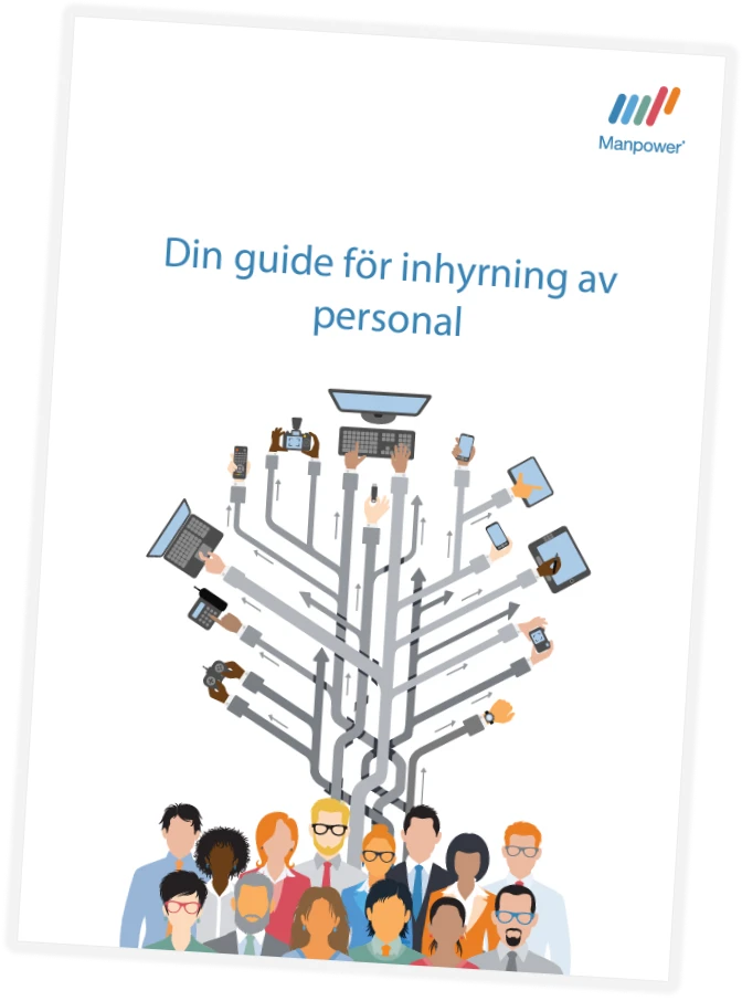 Försättsbladet till Manpowers guide om inhyrning av personal
